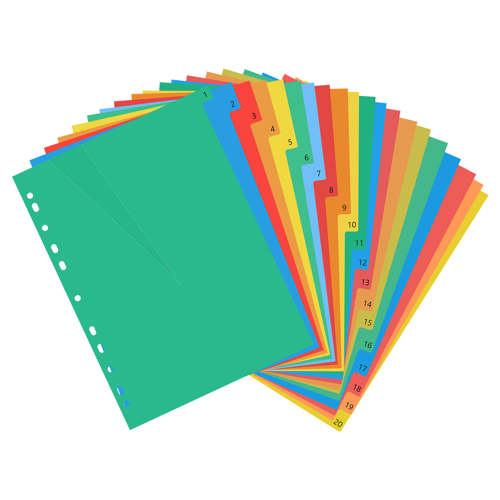 20 Separadores de Plástico Cod - Tab Divider A4 reseña y precio