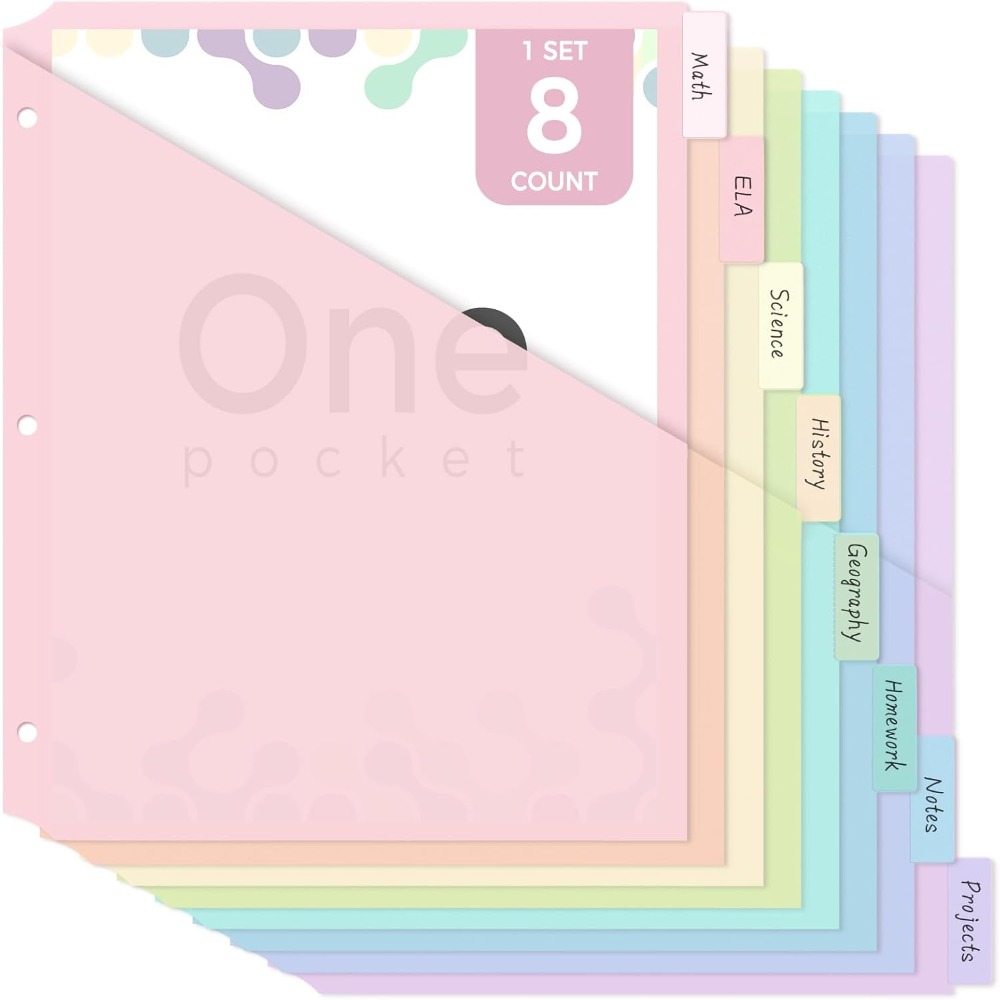 8 Separadores de Carpeta A4 en - Tab Divider A4 reseña y precio